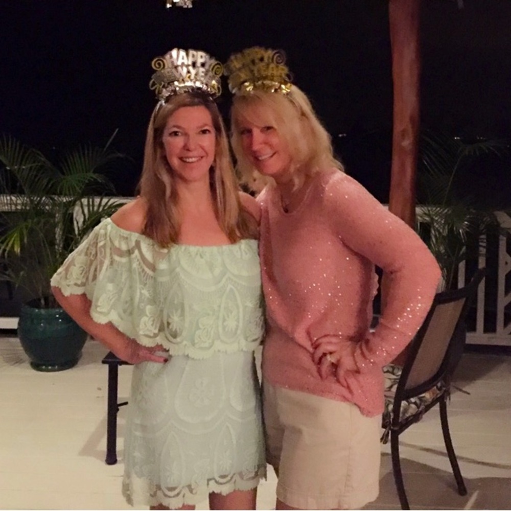 Adorable vacation or brunch dress in sea-foam green